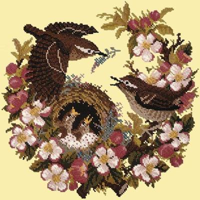 Apple Blossom Needlepoint Kit Kits Elizabeth Bradley Design Butter Yellow 
