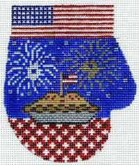Apple Pie Mitten Painted Canvas The Meredith Collection  - 1