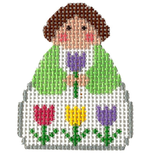 April Angel Ornament Painted Canvas KCN Designers 