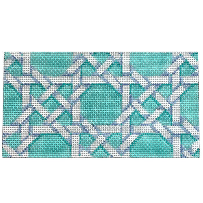 Aqua Caning Insert Painted Canvas Two Sisters Needlepoint 