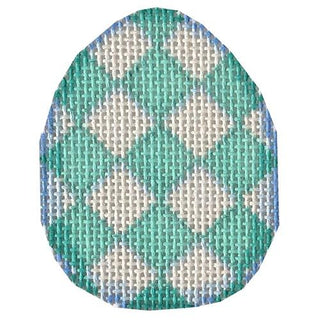 Aqua Harlequin Mini Egg Painted Canvas Associated Talents 
