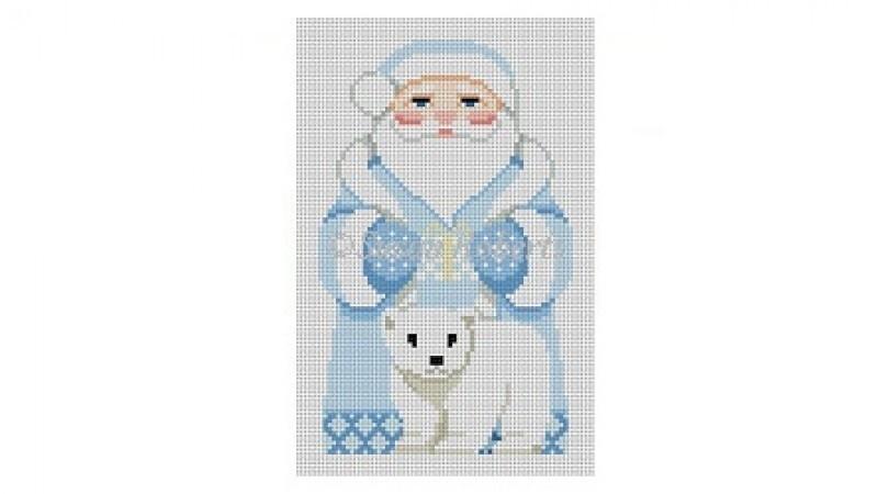 Arctic Santa Painted Canvas Susan Roberts Needlepoint Designs, Inc. 