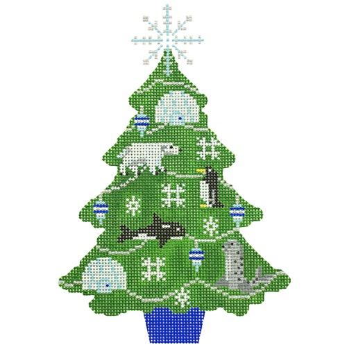 Arctic Tree Painted Canvas Kirk & Bradley 
