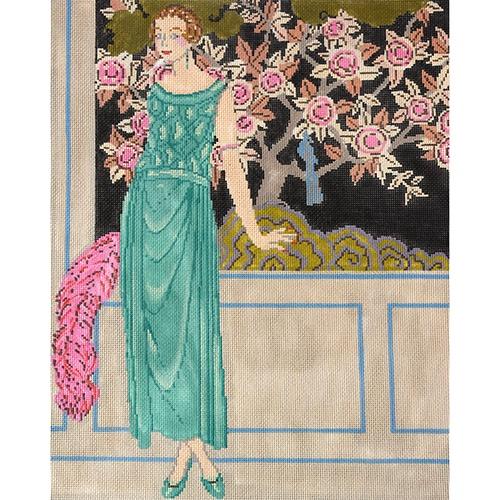 Art Deco Fantasia Painted Canvas The Meredith Collection  - 1