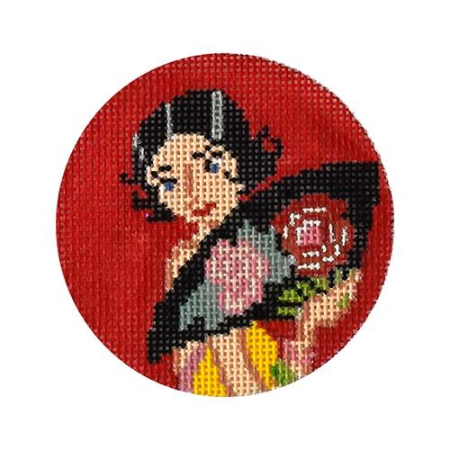 Art Deco Pauline Painted Canvas The Meredith Collection 
