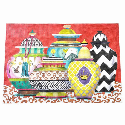 Artistic Vases Painted Canvas Colors of Praise 