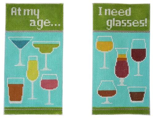 At My Age I Need Glasses Painted Canvas Labors of Love Needlepoint 
