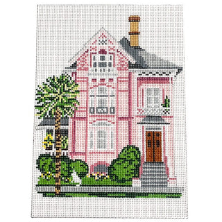 Atlantic House (Drayton) in Charleston on 13 Painted Canvas Needle Crossings 
