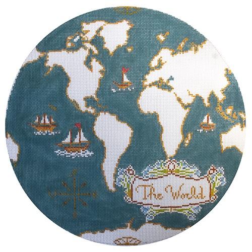 Atlas Pillow in Mallard Green Painted Canvas The Plum Stitchery  - 1