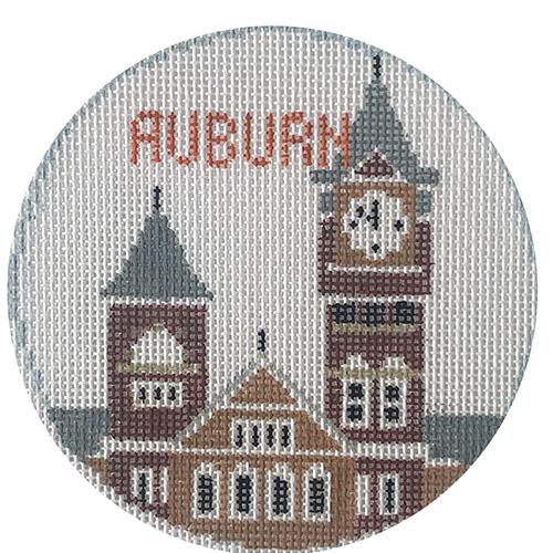 Auburn University Round Painted Canvas Kathy Schenkel Designs 