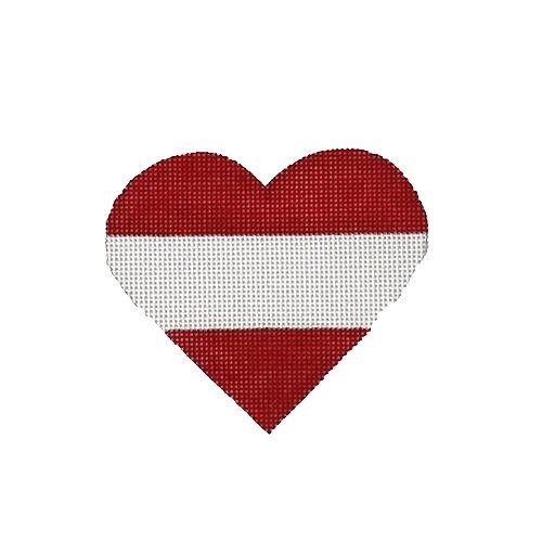 Austria Flag Heart Painted Canvas Pepperberry Designs  - 1