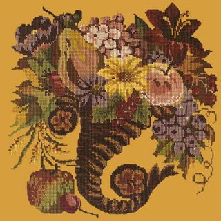 Autumn Cornucopia Needlepoint Kit Kits Elizabeth Bradley Design Yellow 
