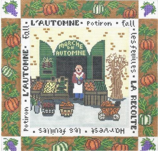 Autumn Painted Canvas Cooper Oaks Design  - 1