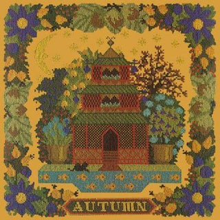 Autumn Sampler Needlepoint Kit Kits Elizabeth Bradley Design Yellow 
