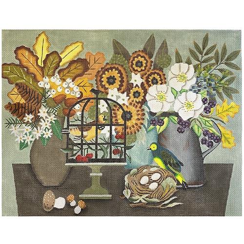 Autumn Table (MS) Painted Canvas Melissa Shirley Designs  - 1