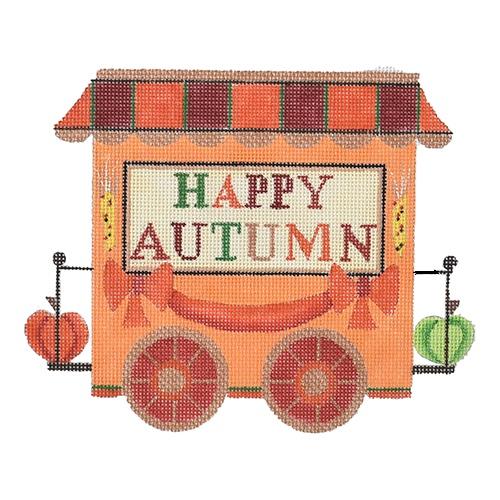 Autumn Train Caboose Painted Canvas Raymond Crawford Designs 