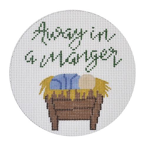Away in a Manger Ornament Painted Canvas A Poore Girl Paints 
