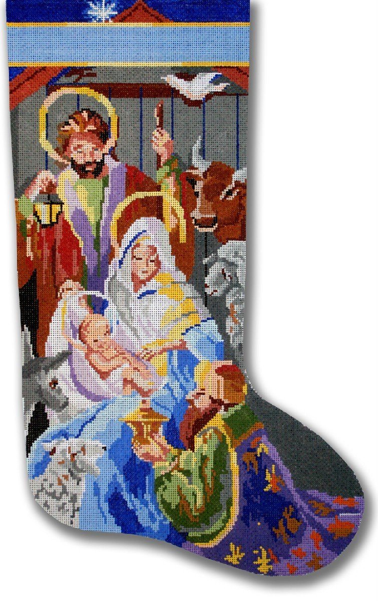 Away in a Manger Painted Canvas CBK Needlepoint Collections 
