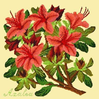 Azalea Needlepoint Kit Kits Elizabeth Bradley Design Butter Yellow 
