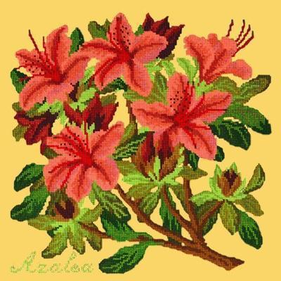 Azalea Needlepoint Kit Kits Elizabeth Bradley Design Sunflower Yellow 
