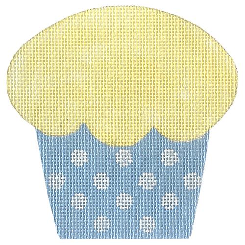 Baby Boy Cupcake with Charms Painted Canvas Danji Designs  - 1
