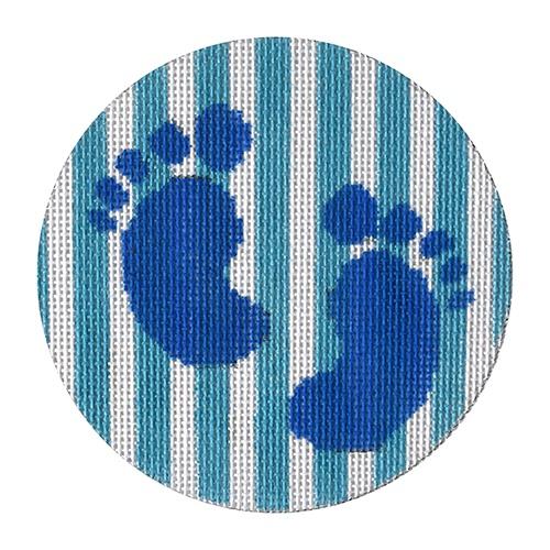 Baby Boy Feet Painted Canvas Kristine Kingston  - 1