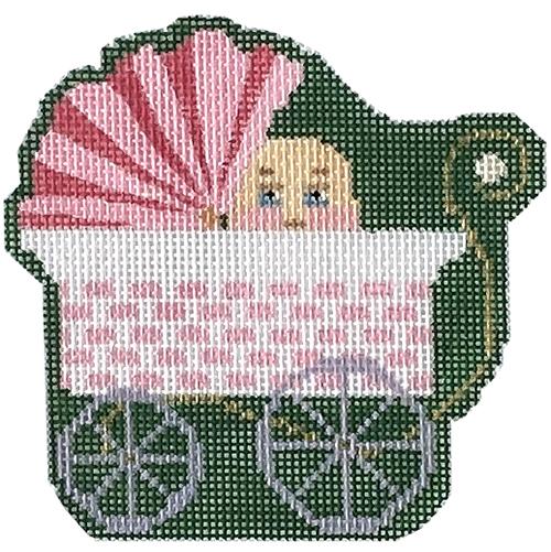 Baby Buggy Painted Canvas Labors of Love Needlepoint  - 1