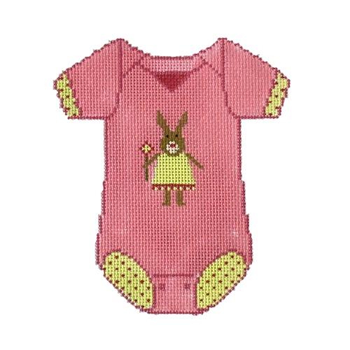 Baby Onesie - Pink Painted Canvas The Meredith Collection 