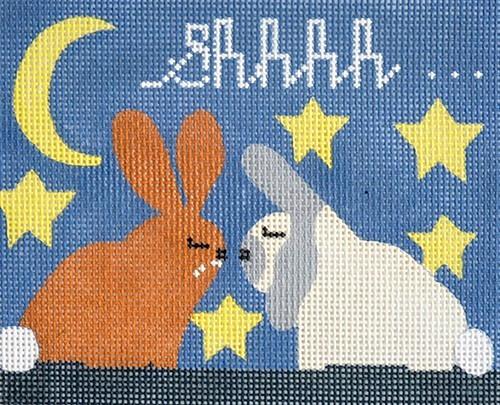 Baby Sleeping (2 Bunnies) Painted Canvas Melissa Prince Designs 
