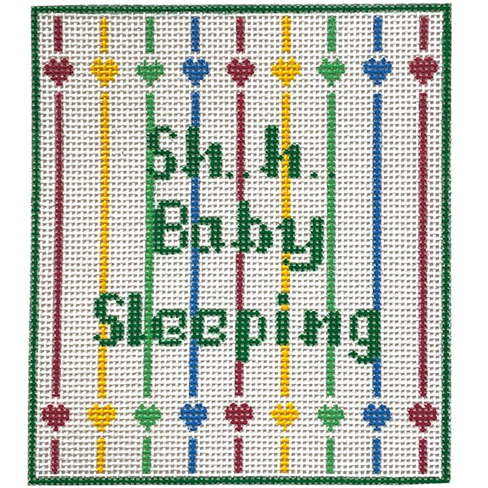 Baby Sleeping Hearts Painted Canvas All About Stitching/The Collection Design 