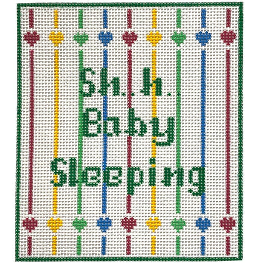 Baby Sleeping Hearts Painted Canvas All About Stitching/The Collection Design 