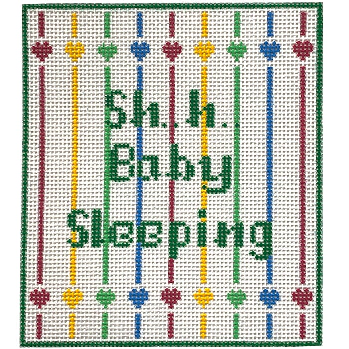 Baby Sleeping Hearts Painted Canvas All About Stitching/The Collection Design  - 1