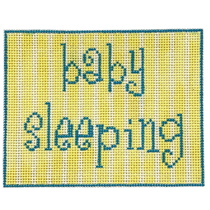 Baby Sleeping in Yellow Painted Canvas All About Stitching/The Collection Design 