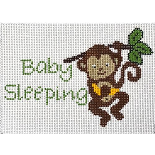 Baby Sleeping Monkey Painted Canvas J. Child Designs 