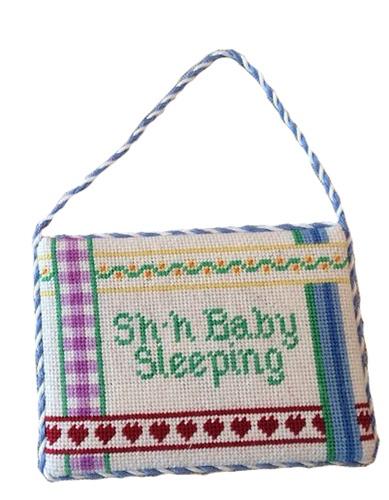 Baby Sleeping   Ribbons Painted Canvas All About Stitching/The Collection Design  - 1