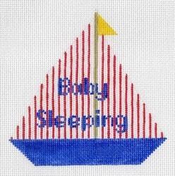 Baby Sleeping   Sailboat Painted Canvas All About Stitching/The Collection Design 
