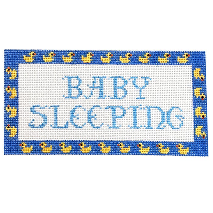 Baby Sleeping with Duck Border Painted Canvas NeedleDeeva  - 1