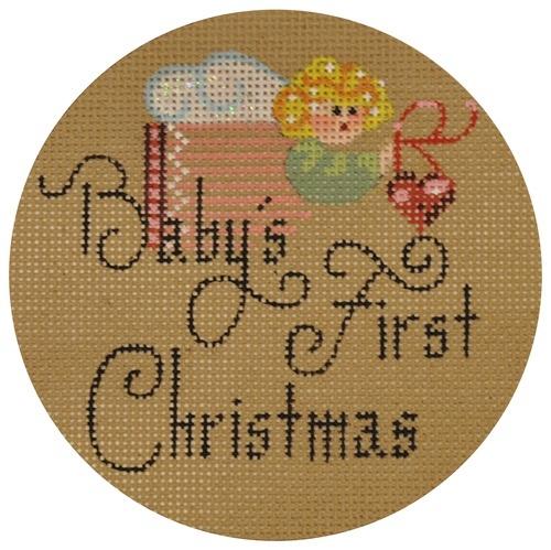 Baby's 1st Christmas Painted Canvas Danji Designs 