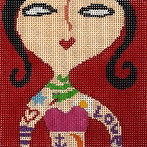 Bad Girl Painted Canvas Birds of a Feather  - 1