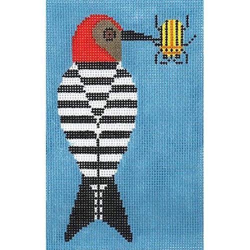 Baffling Belly Ornament Painted Canvas Charley Harper 