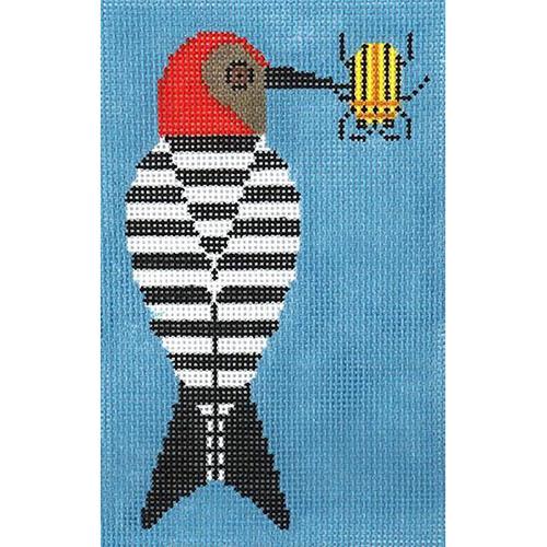 Baffling Belly Ornament Painted Canvas Charley Harper  - 1