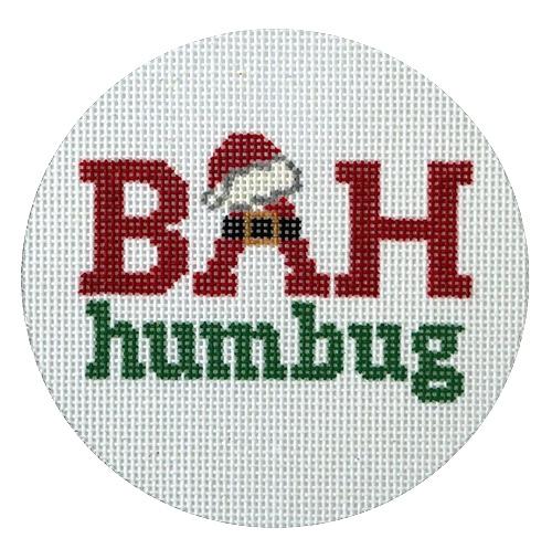 Bah Humbug Ornament Painted Canvas Pepperberry Designs  - 1
