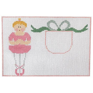 Ballerina Tooth Fairy Pillow Painted Canvas Kathy Schenkel Designs 

