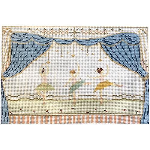 Ballerinas Painted Canvas The Plum Stitchery 