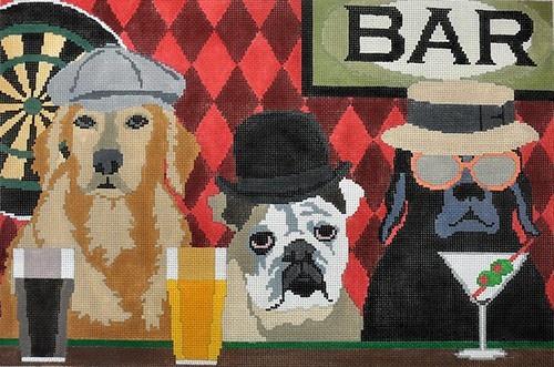 Bar Patrol Painted Canvas CBK Needlepoint Collections 