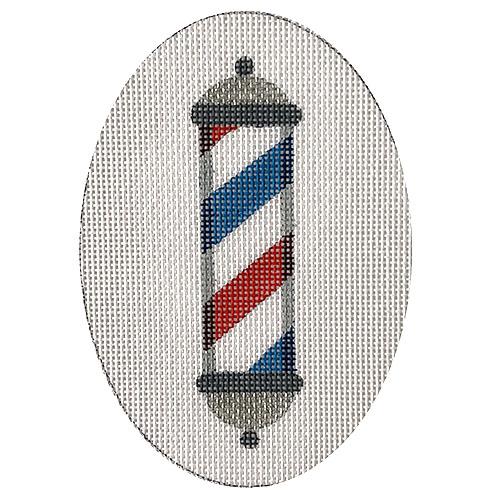 Barber Shop Pole Ornament Painted Canvas Raymond Crawford Designs 