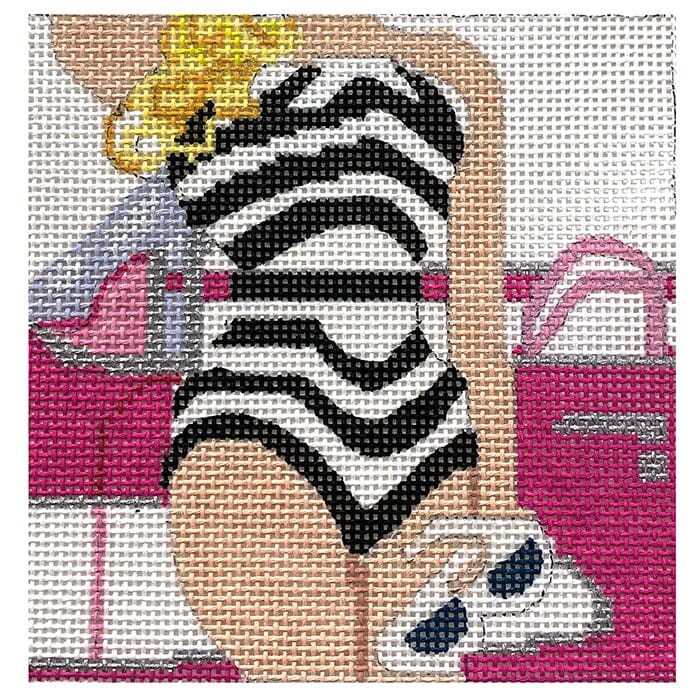 Barbie Movie Coaster Painted Canvas Melissa Prince Designs  - 1