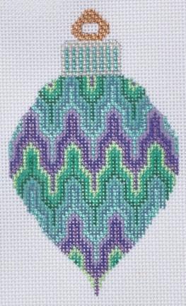 Bargello Bulb Painted Canvas Danji Designs  - 1