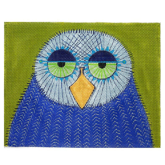 Barred Owl Blues on 13 Painted Canvas Zecca 