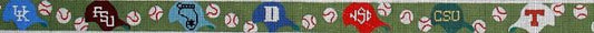Baseball Cap and Balls Belt Painted Canvas The Meredith Collection 